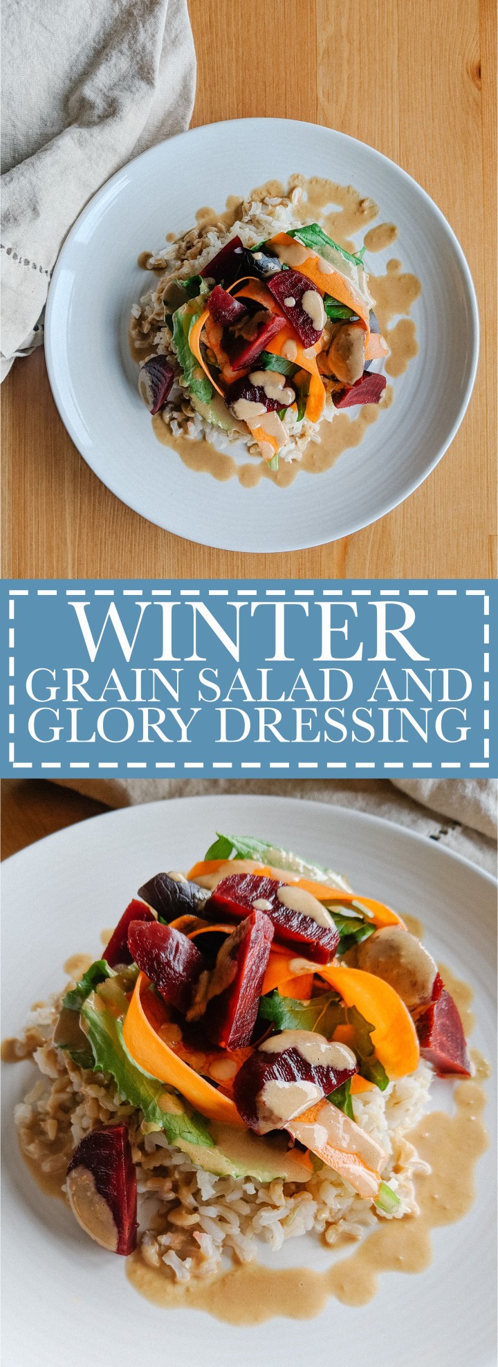 Winter Grain Salad with Glory Dressing - YUM!